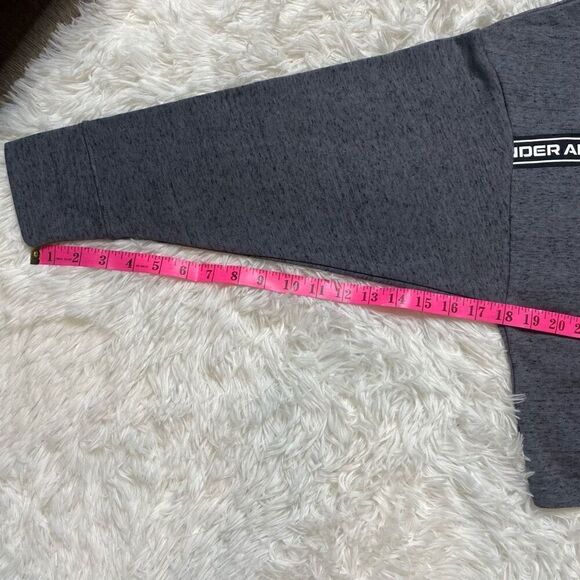 Under Armour Rival Terry Crop Loose Fit Hoodie Womens Size Large Grey Athletic - Picture 3 of 10